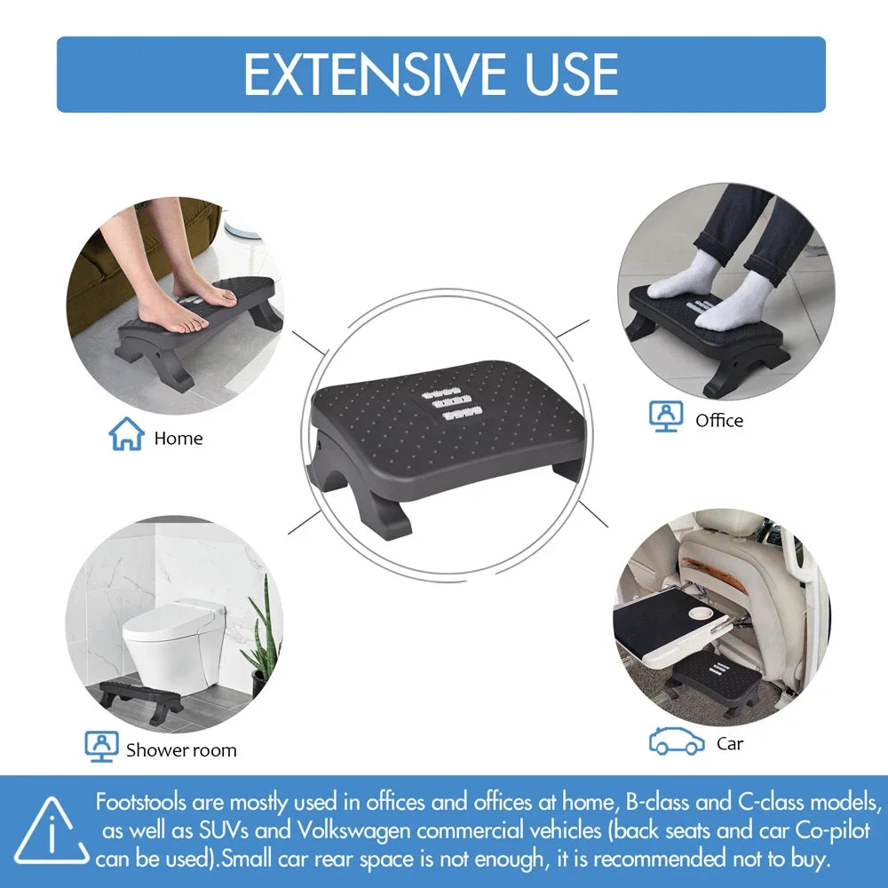 Ergonomic Under-Desk Footrest. All-Day Support & Comfort