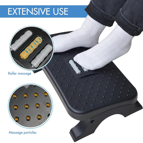 Ergonomic Under-Desk Footrest. All-Day Support & Comfort